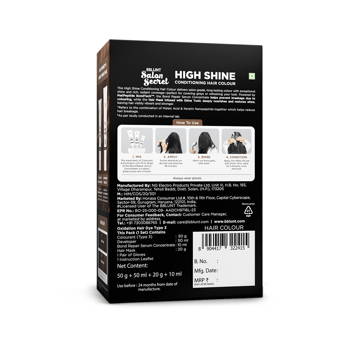 High Shine Conditioning Hair Colour - Coffee Natural Brown (Shade 4.31)