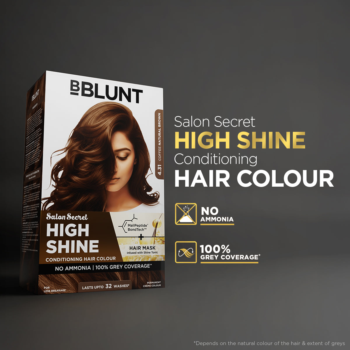 High Shine Conditioning Hair Colour - Coffee Natural Brown (Shade 4.31)