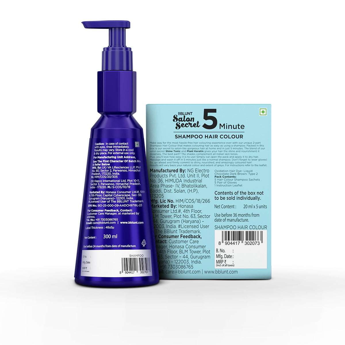 5 Min Choco Color Shampoo + Intense Moisture Shampoo