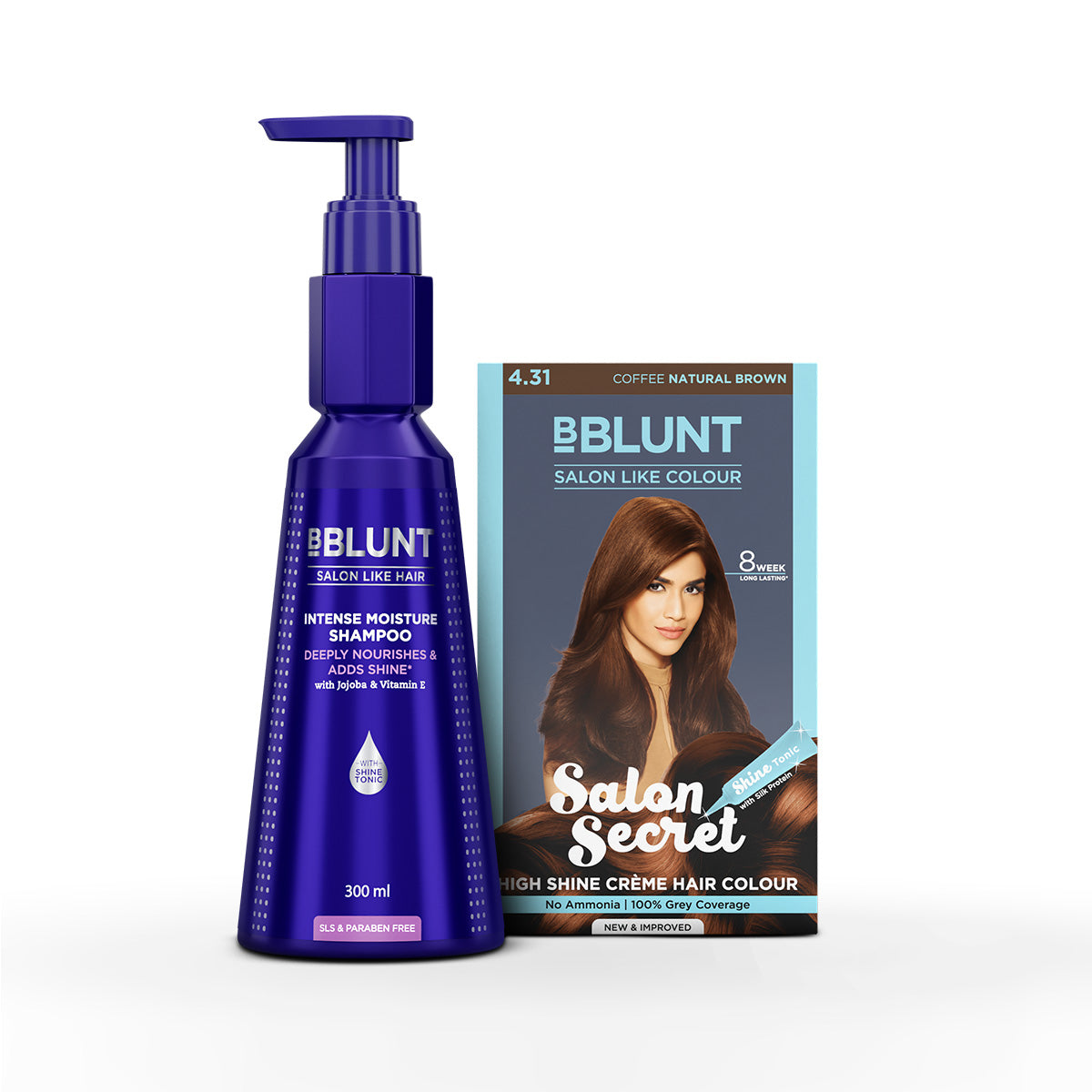 Coffee Hair Color + Intense Moisture Shampoo