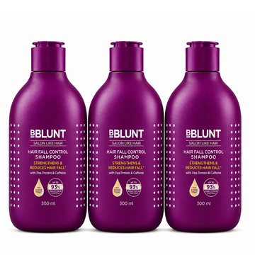Hair Fall Control Shampoo with Pea Protein & Caffeine for Stronger Hair - 300 ml(Pack of 3)