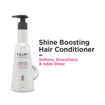 Intense Shine Conditioner with Rice & Silk Protein for Softer, Smoother & Shinier Hair - 250 g