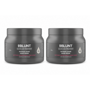 Intense Shine Hair Mask with Rice & Silk Protein for Softer, Smoother & Shinier Hair - 250 g(Pack of 2)