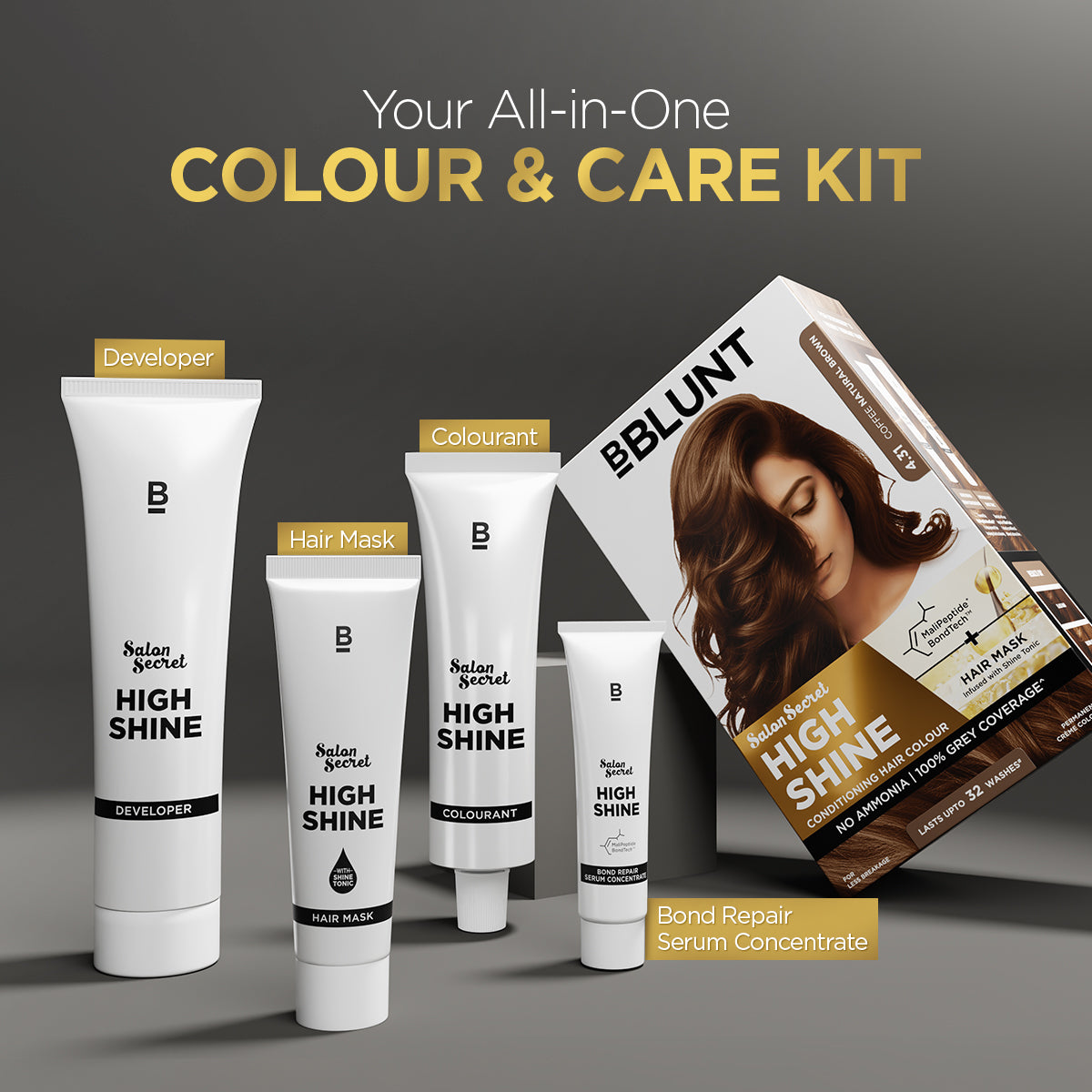 High Shine Conditioning Hair Colour - Coffee Natural Brown (Shade 4.31)