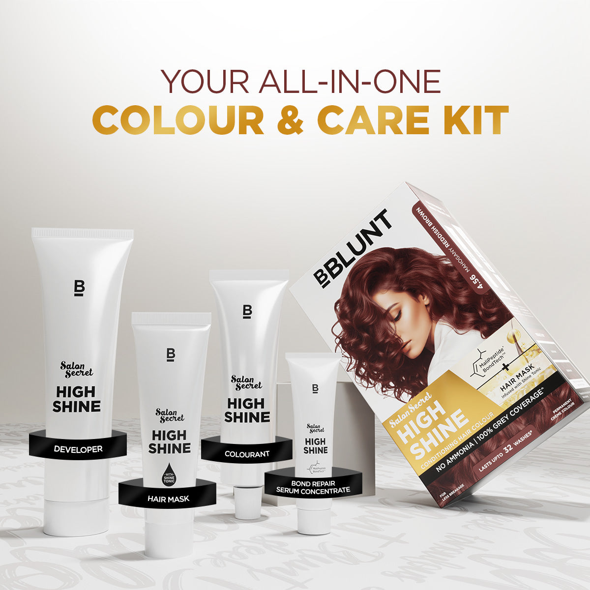 High Shine Conditioning Hair Colour - Mahogany Reddish Brown (Shade 4.56)