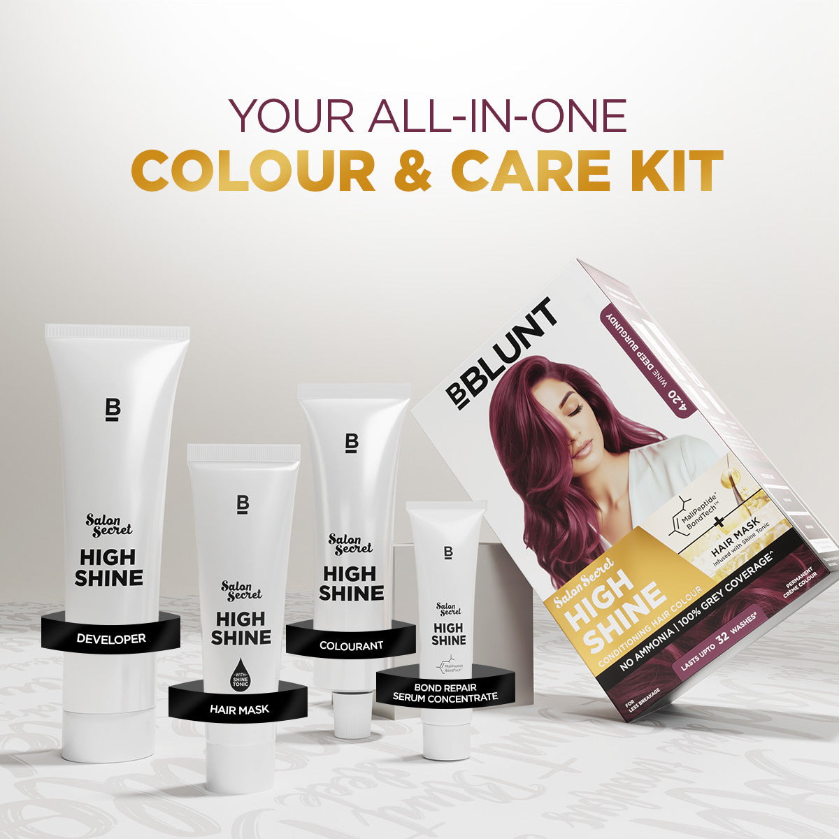 High Shine Conditioning Hair Colour - Wine Deep Burgundy (Shade 4.20)
