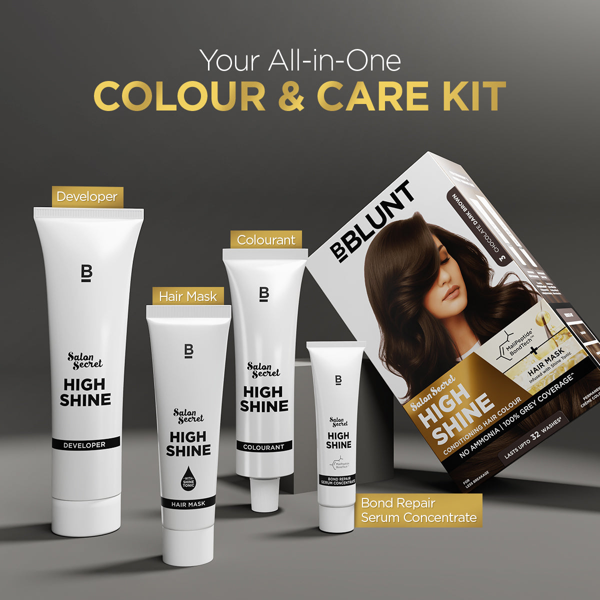 High Shine Conditioning Hair Colour - Chocolate Dark Brown (Shade 3)