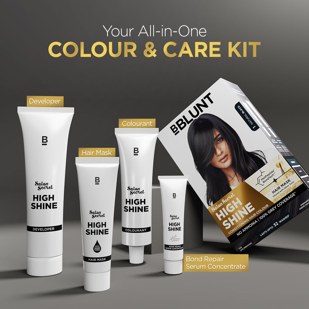 High Shine Conditioning Hair Colour - Natural Black (Shade 1)