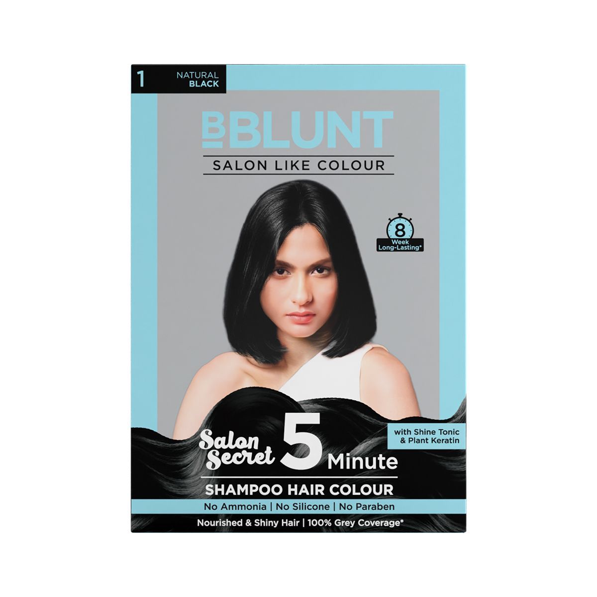 Natural Black 5 Minute Shampoo Hair Colour - 20ml X 5