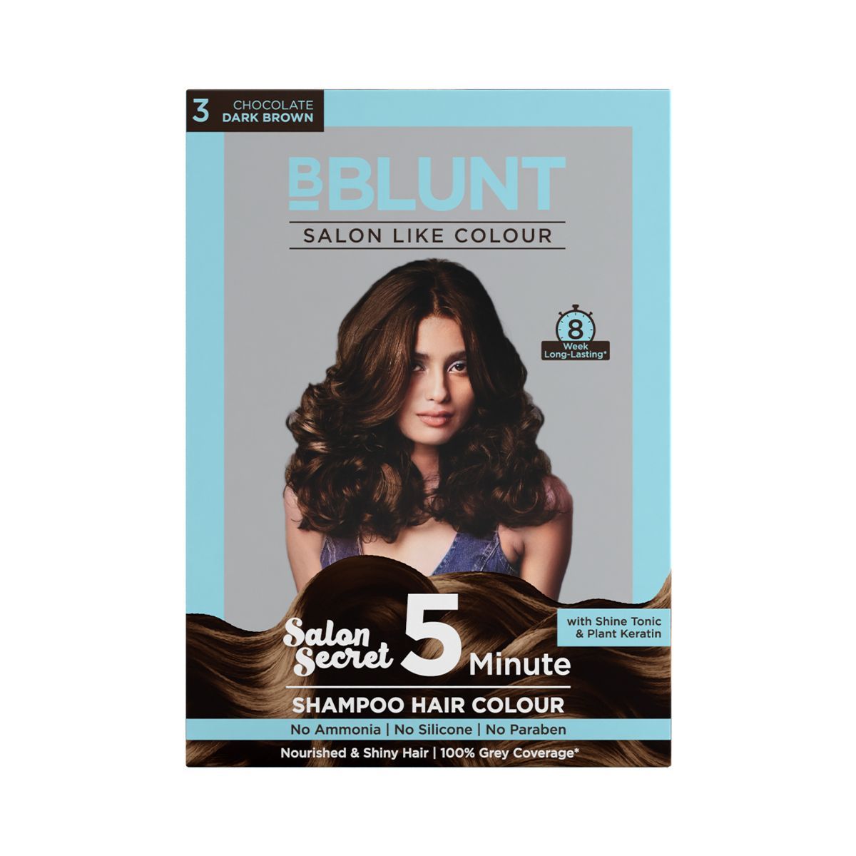 Chocolate Dark Brown 5 Minute Shampoo Hair Colour - 20ml X 5