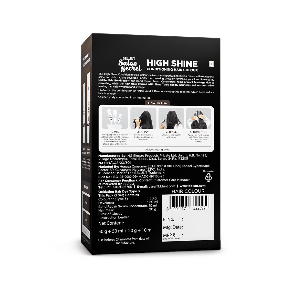 High Shine Conditioning Hair Colour - Chocolate Dark Brown (Shade 3)