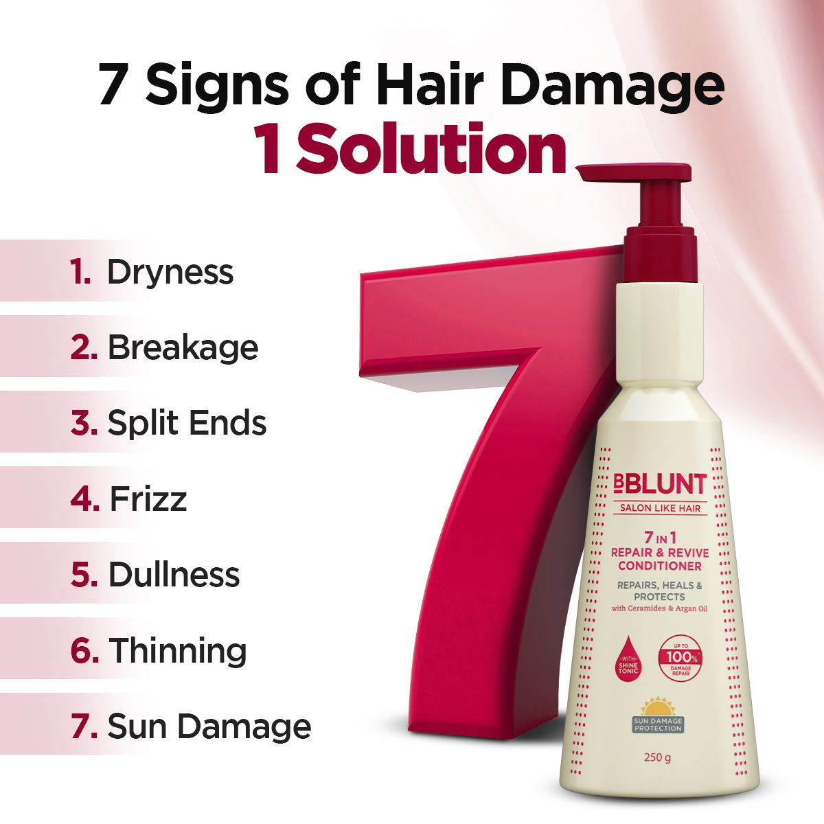 7 in 1 Repair & Revive Conditioner for Upto 100% Damage Repair - 250g