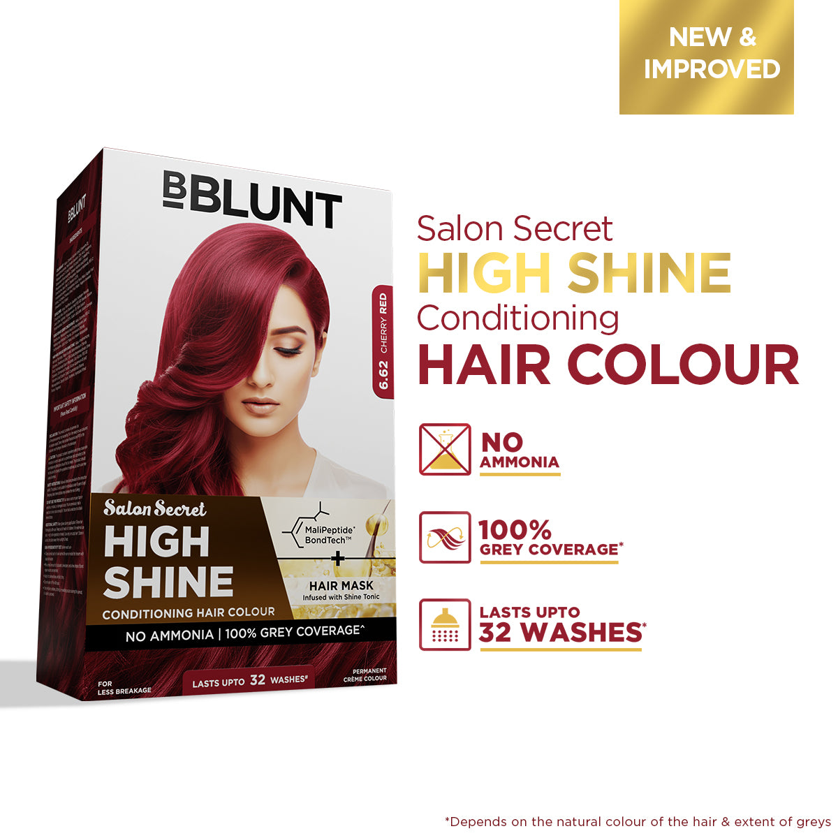 High Shine Conditioning Hair Colour - Cherry Red (Shade 6.62)(Pack of 2)