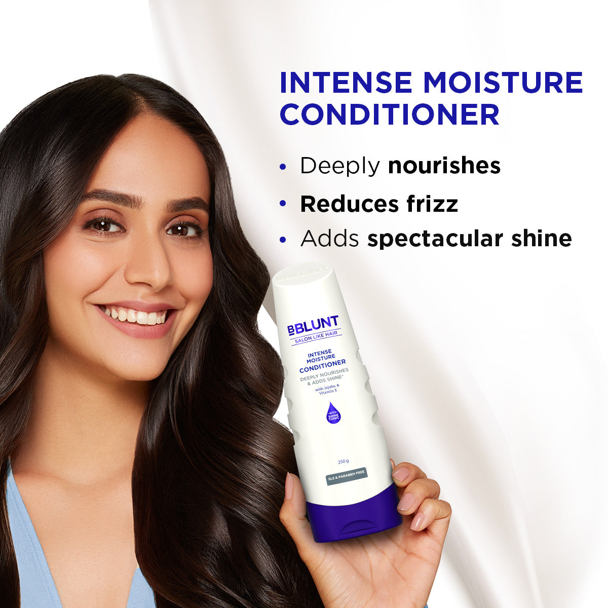 Intense Moisture Conditioner with Vitamin E & Jojoba for Dry & Frizzy Hair - 250 g