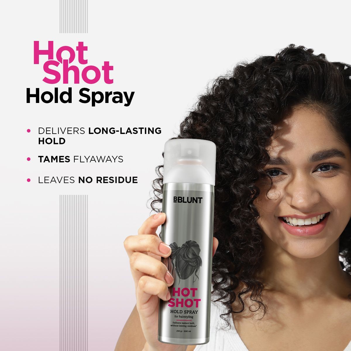 Hot Shot Hold Spray for Instant & Firm Hold - 300 ml