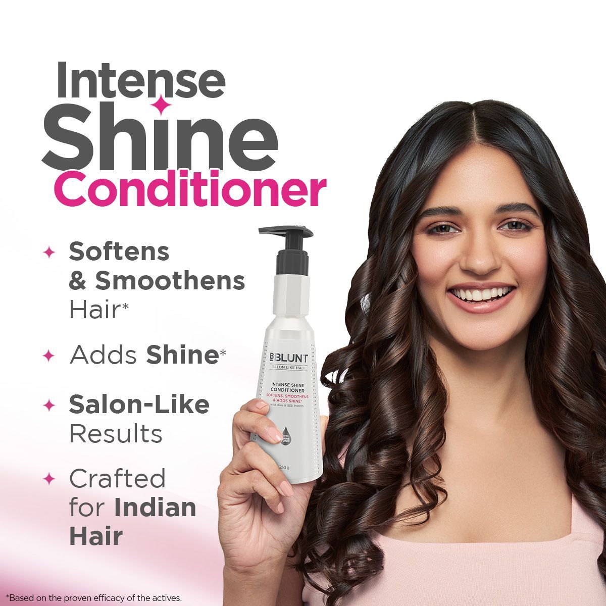 Intense Shine Conditioner with Rice & Silk Protein for Softer, Smoother & Shinier Hair - 250 g