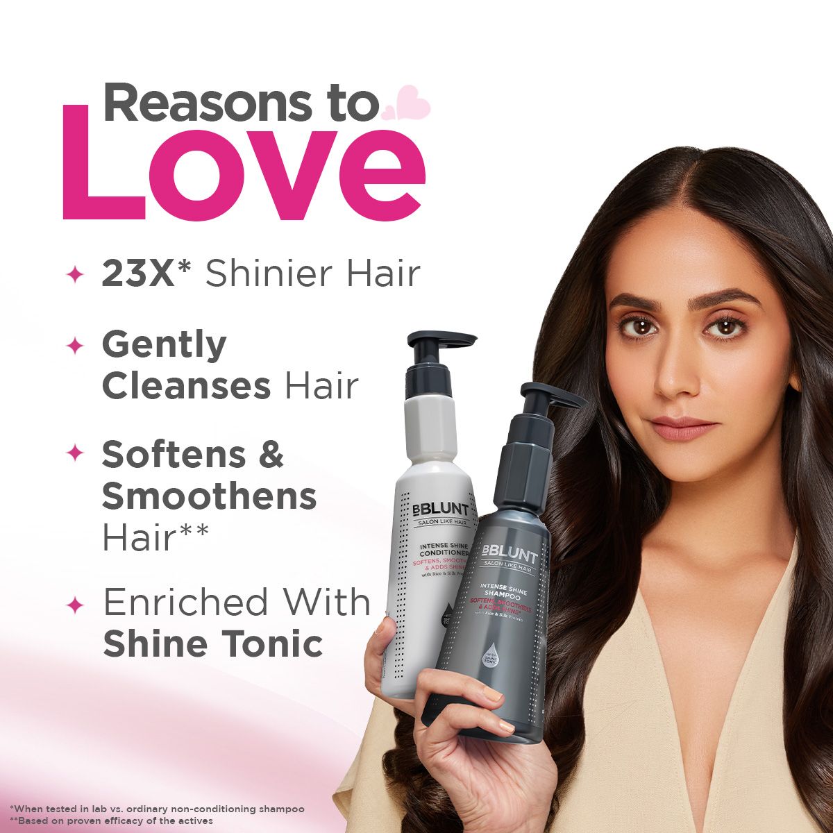 BBLUNT Smooth & Shiny Hair Combo (Intense Shine Shampoo & Intense Shine Conditioner)