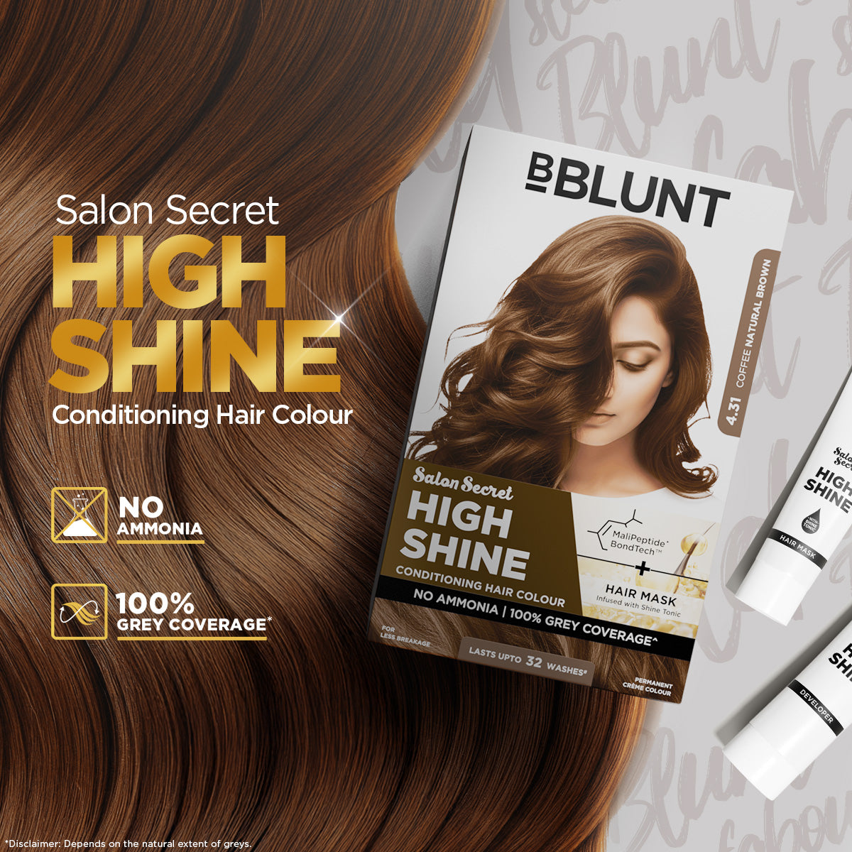 High Shine Conditioning Hair Colour - Coffee Natural Brown (Shade 4.31)