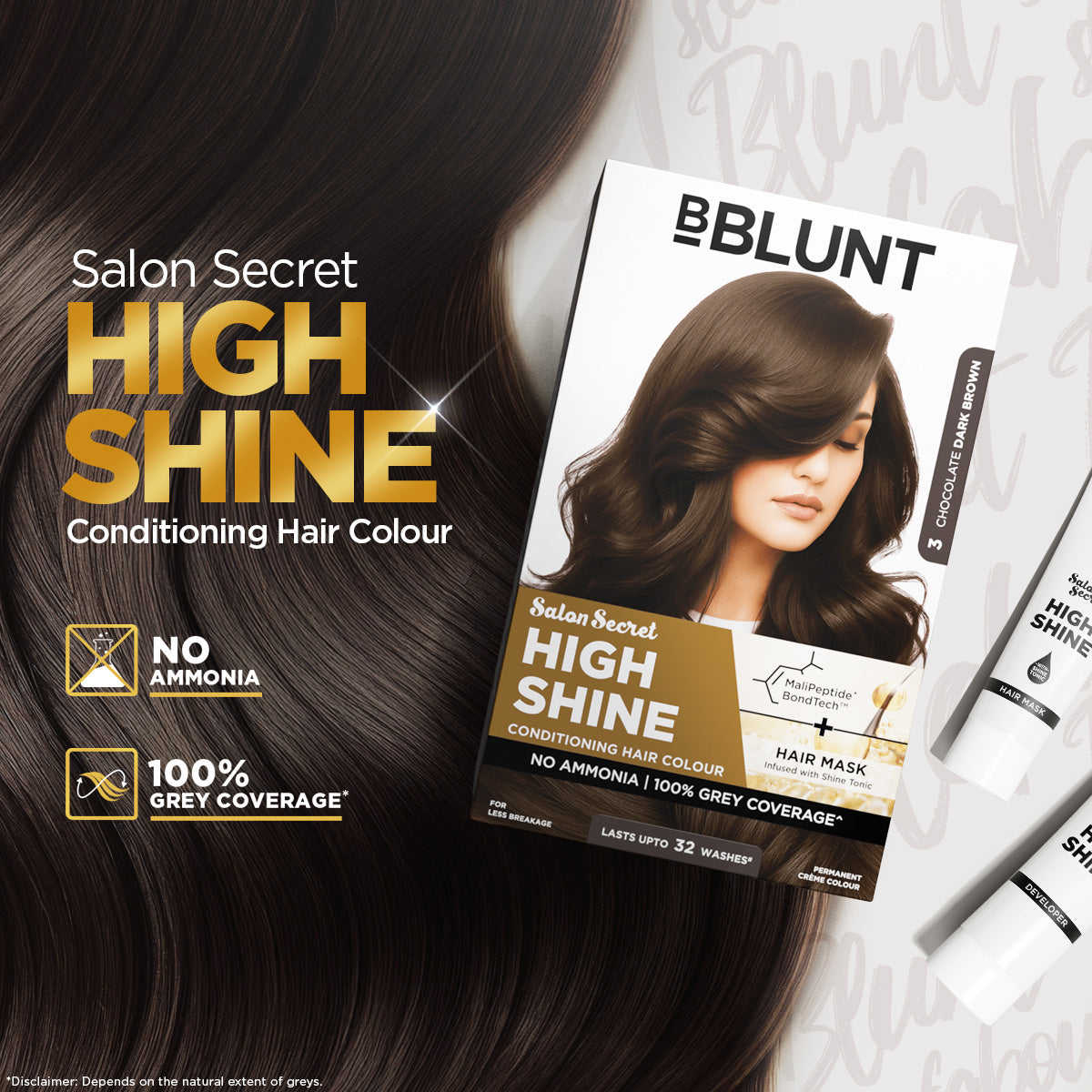 High Shine Conditioning Hair Colour - Chocolate Dark Brown (Shade 3)