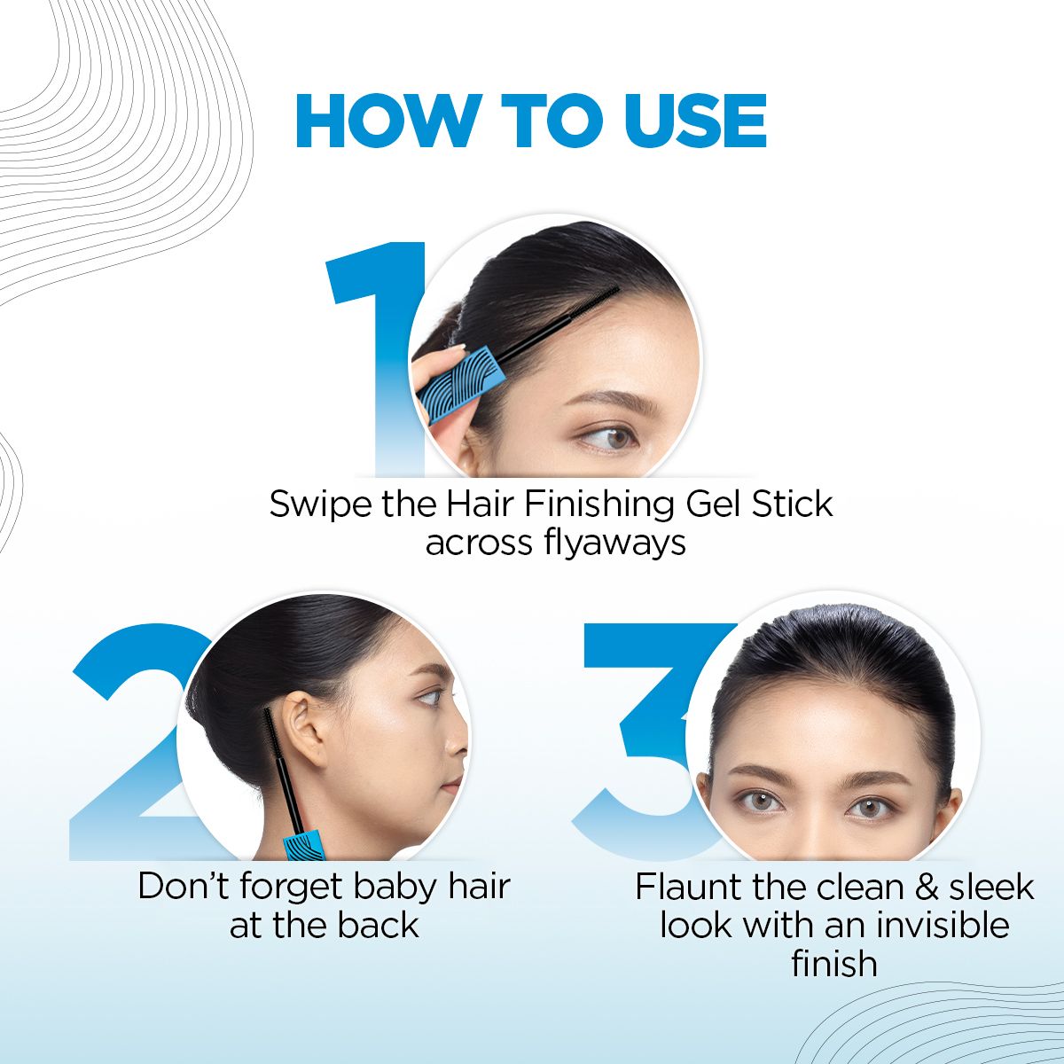 Hair Finishing Gel Stick for Sleek & Clean Hairdo - 10ml