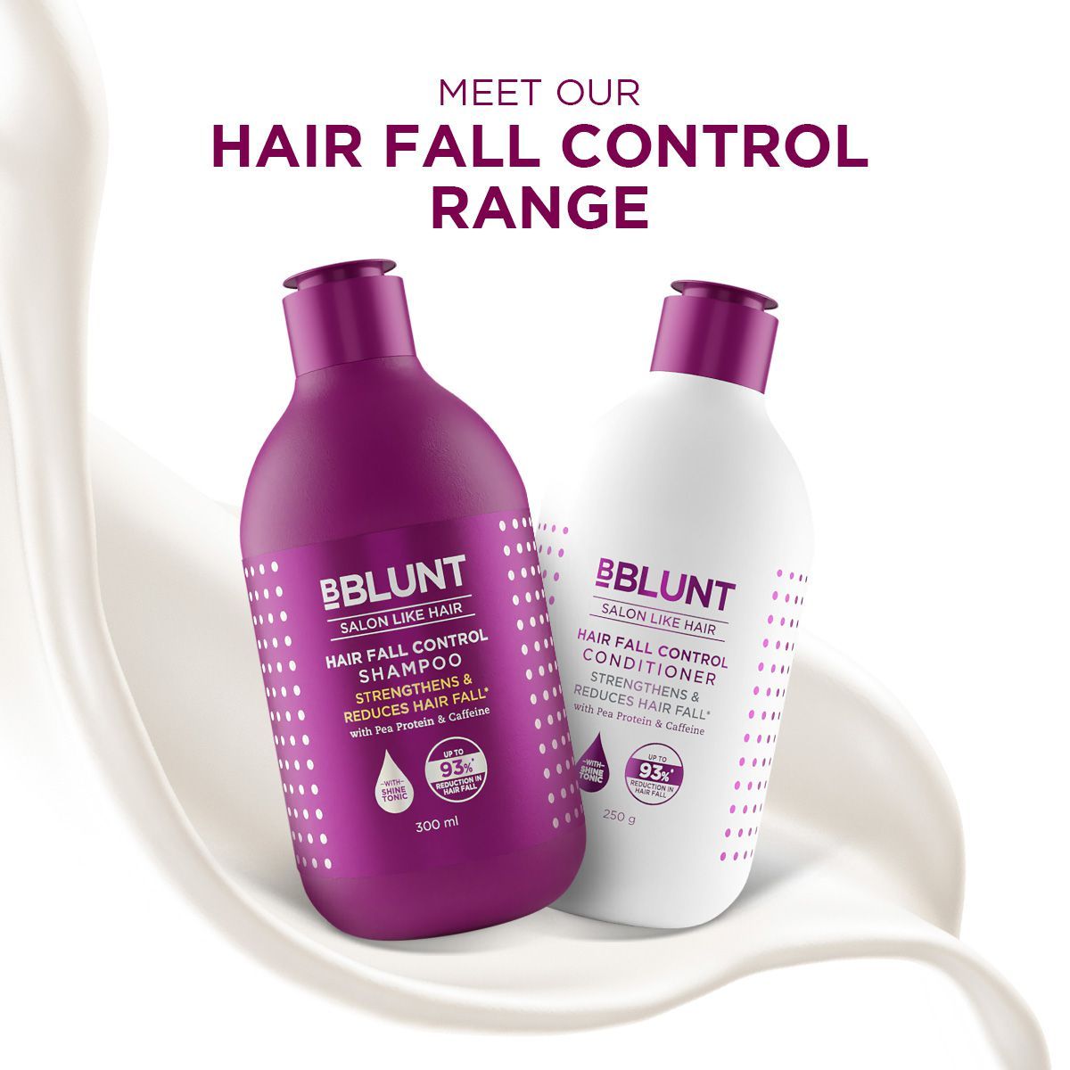 Hair Fall Control Shampoo with Pea Protein & Caffeine for Stronger Hair - 300 ml