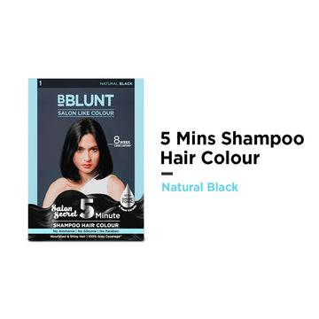Natural Black 5 Minute Shampoo Hair Colour - 20ml X 5