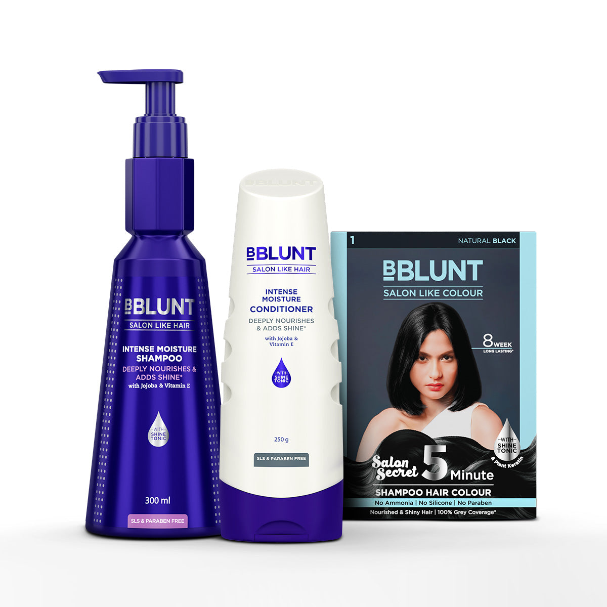 5 Min Black Color Shampoo + Intense Moisture Combo