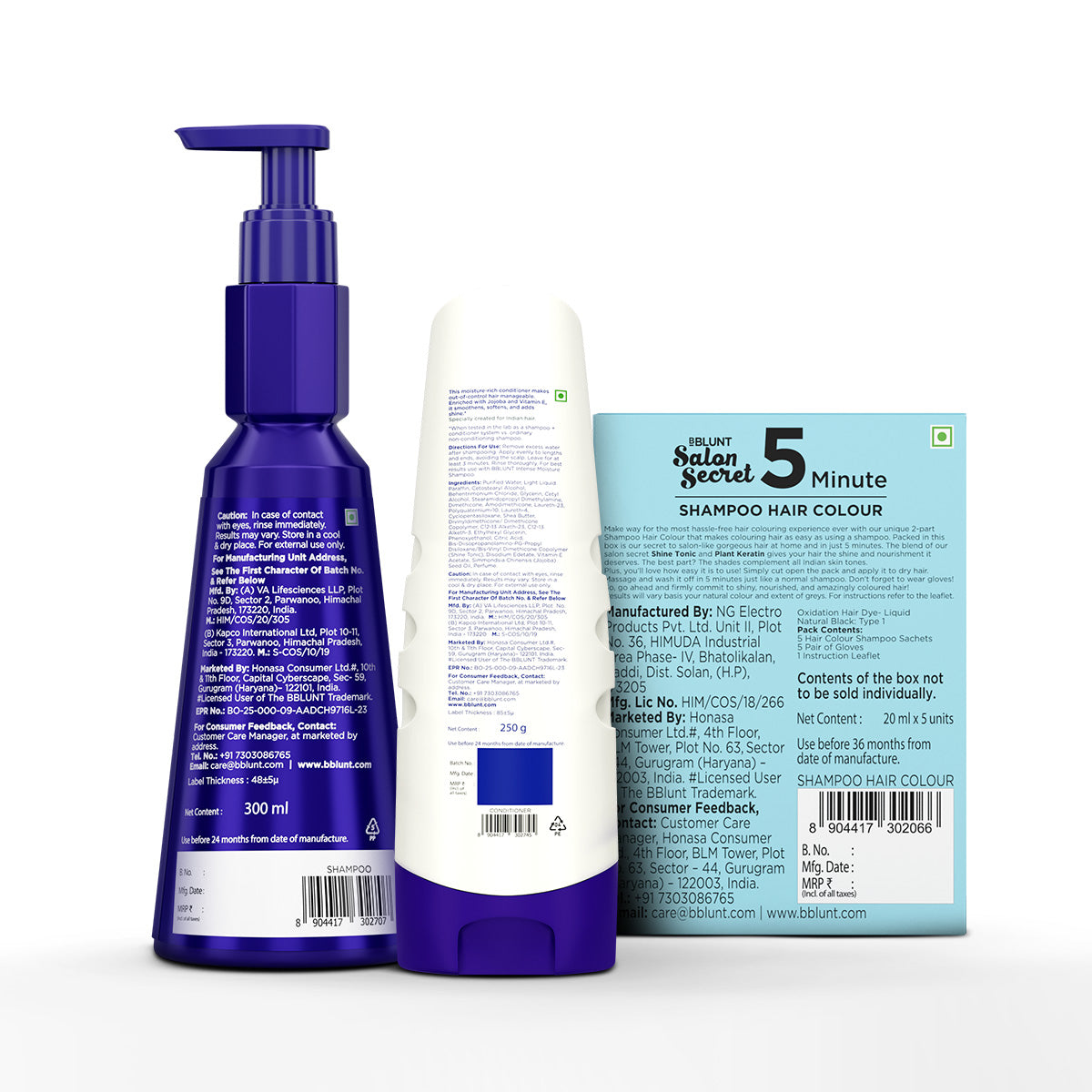 5 Min Black Color Shampoo + Intense Moisture Combo
