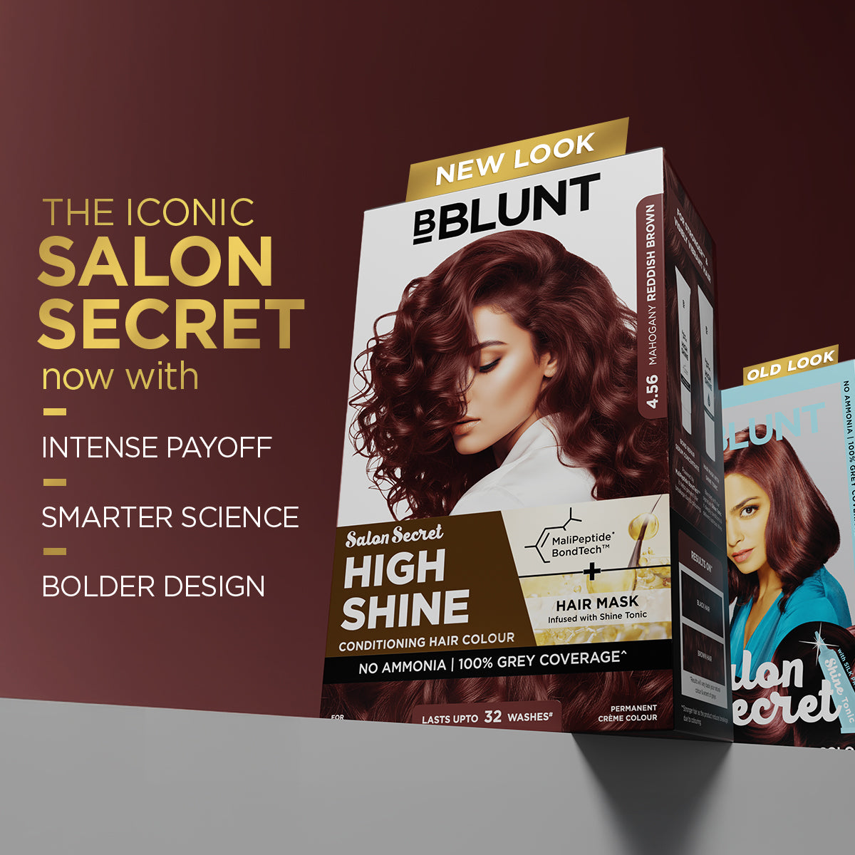 High Shine Conditioning Hair Colour - Mahogany Reddish Brown  (Shade 4.56)