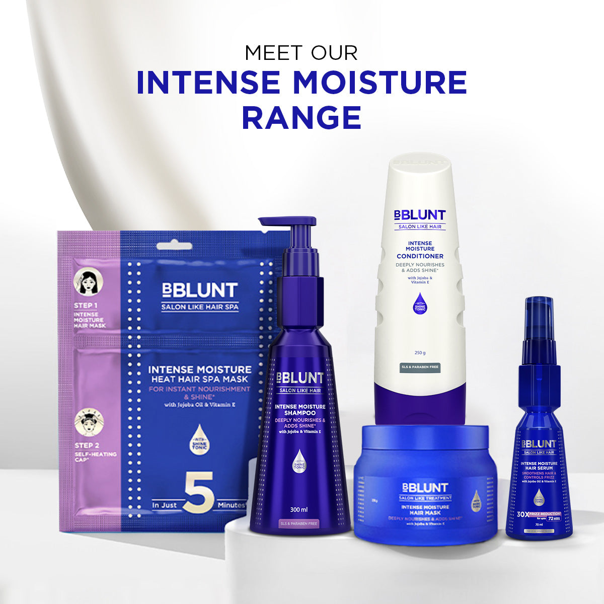 Intense Moisture Shampoo with Jojoba and Vitamin E for Dry & Frizzy Hair - 300 ml