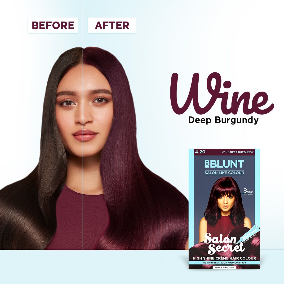 Salon Secret High Shine Crème Hair Colour - Wine Deep Burgundy - 100 g