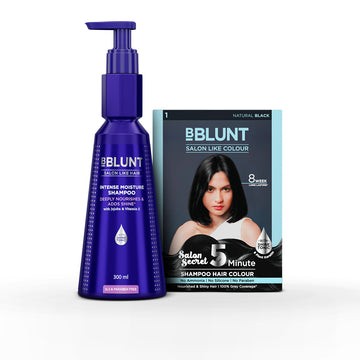 5 Min Black Color Shampoo + Intense Moisture Shampoo