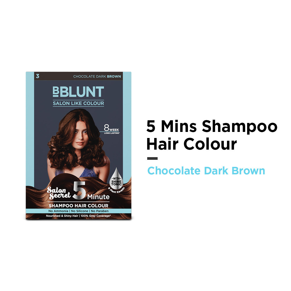 Chocolate Dark Brown 5 Minute Shampoo Hair Colour - 20ml X 5