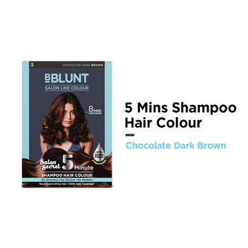 Chocolate Dark Brown 5 Minute Shampoo Hair Colour - 20ml X 5