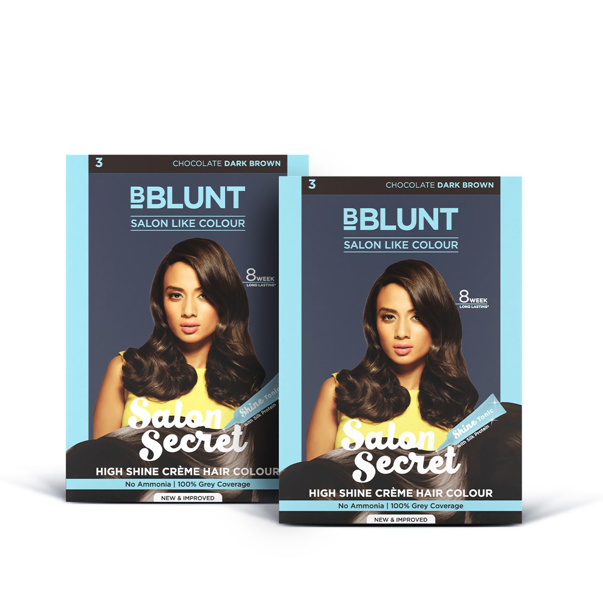 Salon Secret High Shine Crème Hair Colour Chocolate Dark Brown 152 ml - Combo Pack of 2