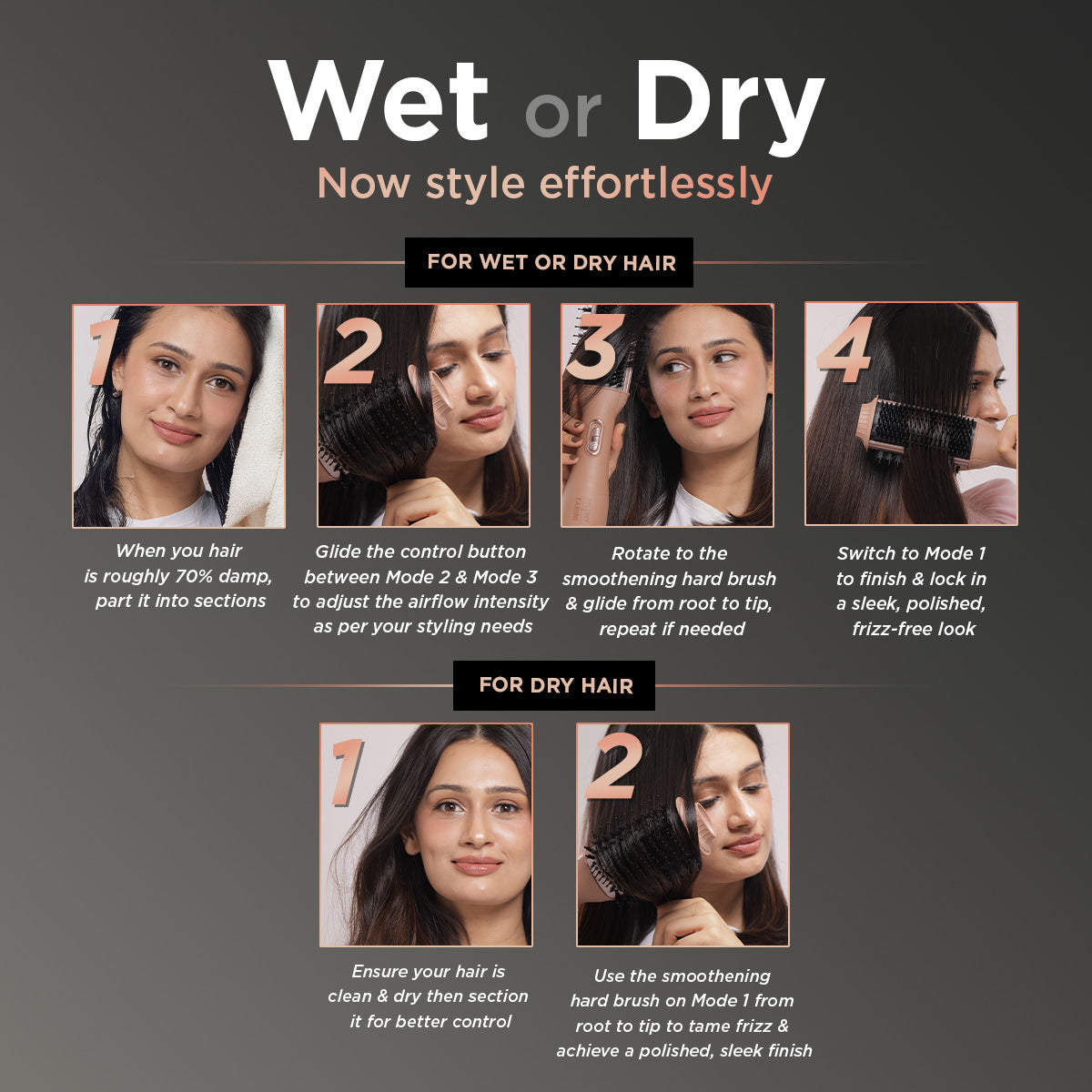 WET-TO-DRY AIR SMOOTHENING BRUSH - 850W