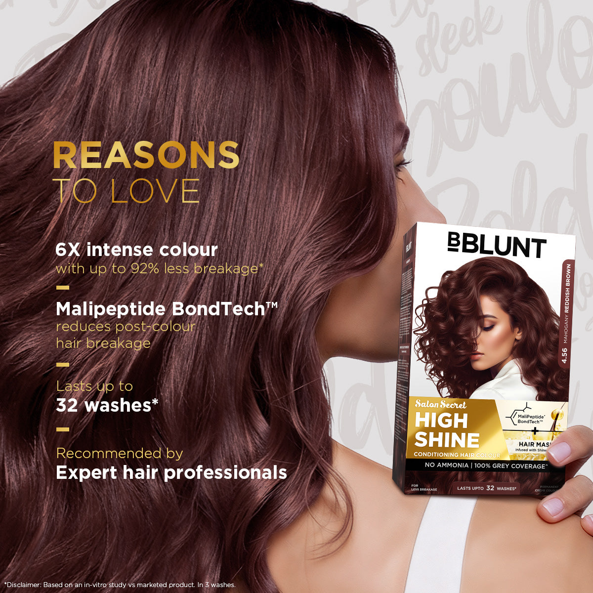 High Shine Conditioning Hair Colour - Mahogany Reddish Brown (Shade 4.56)