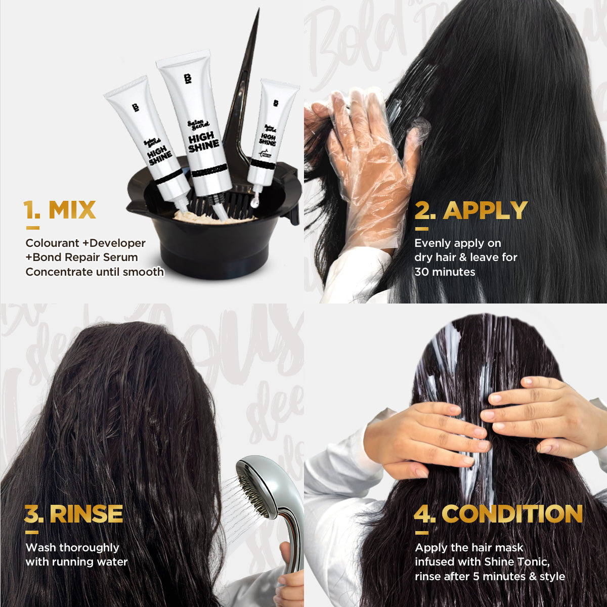 High Shine Conditioning Hair Colour - Chocolate Dark Brown (Shade 3)