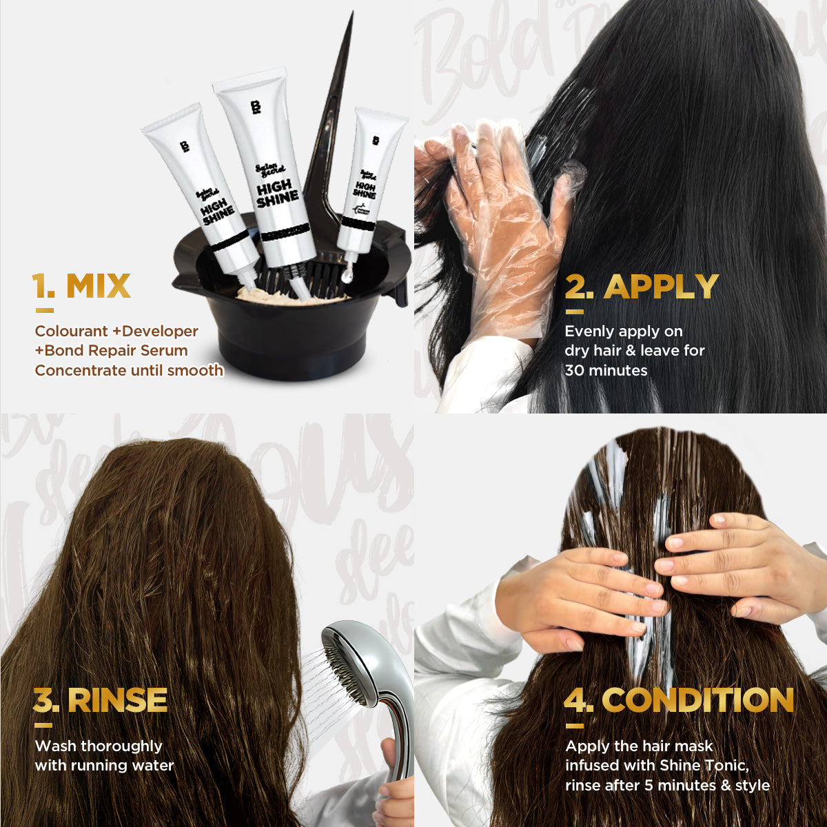 High Shine Conditioning Hair Colour - Honey Light Golden Brown (Shade 5.32)