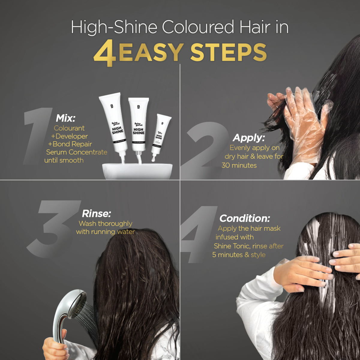 High Shine Conditioning Hair Colour - Chocolate Dark Brown (Shade 3)(Pack of 2)