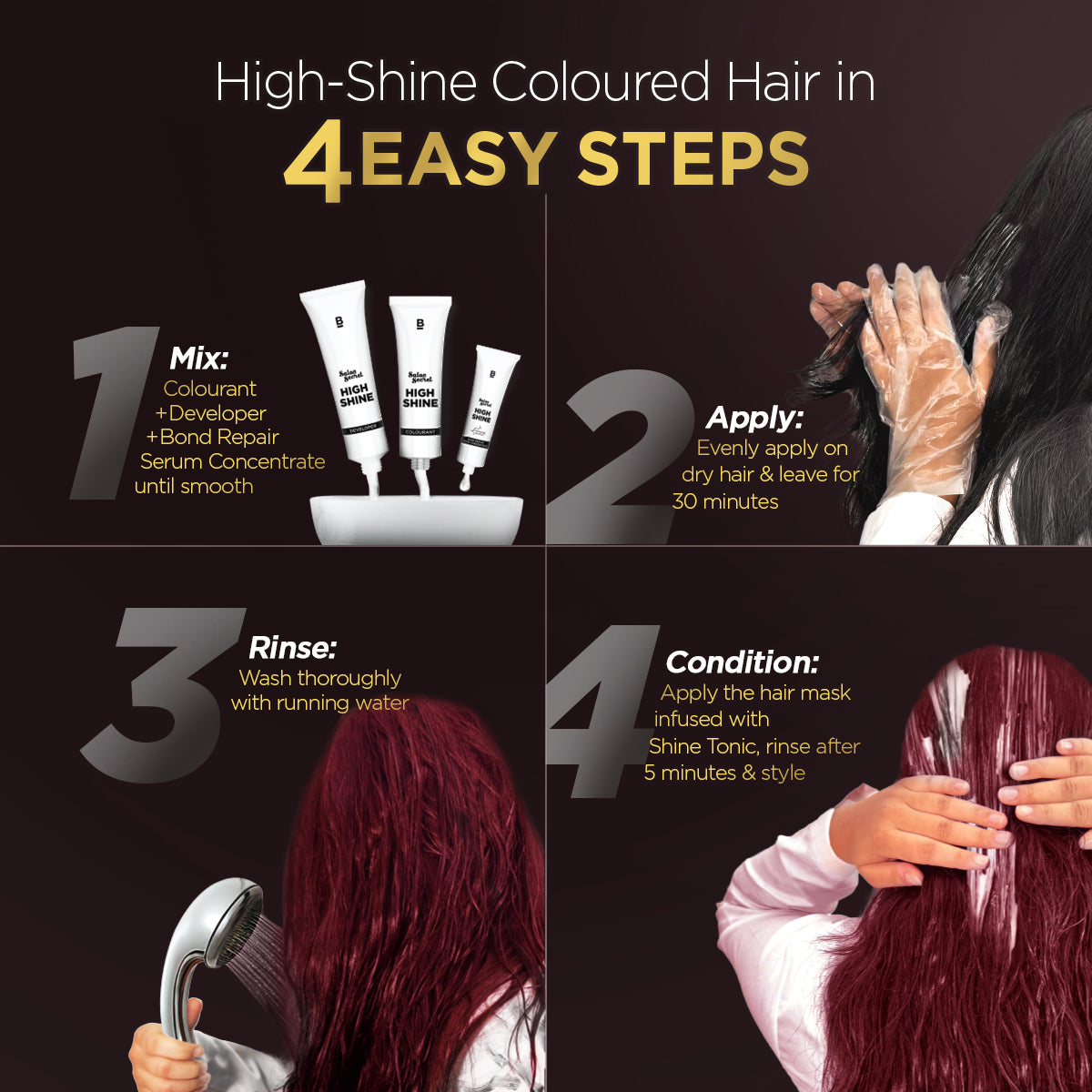High Shine Conditioning Hair Colour - Cherry Red (Shade 6.62)(Pack of 2)