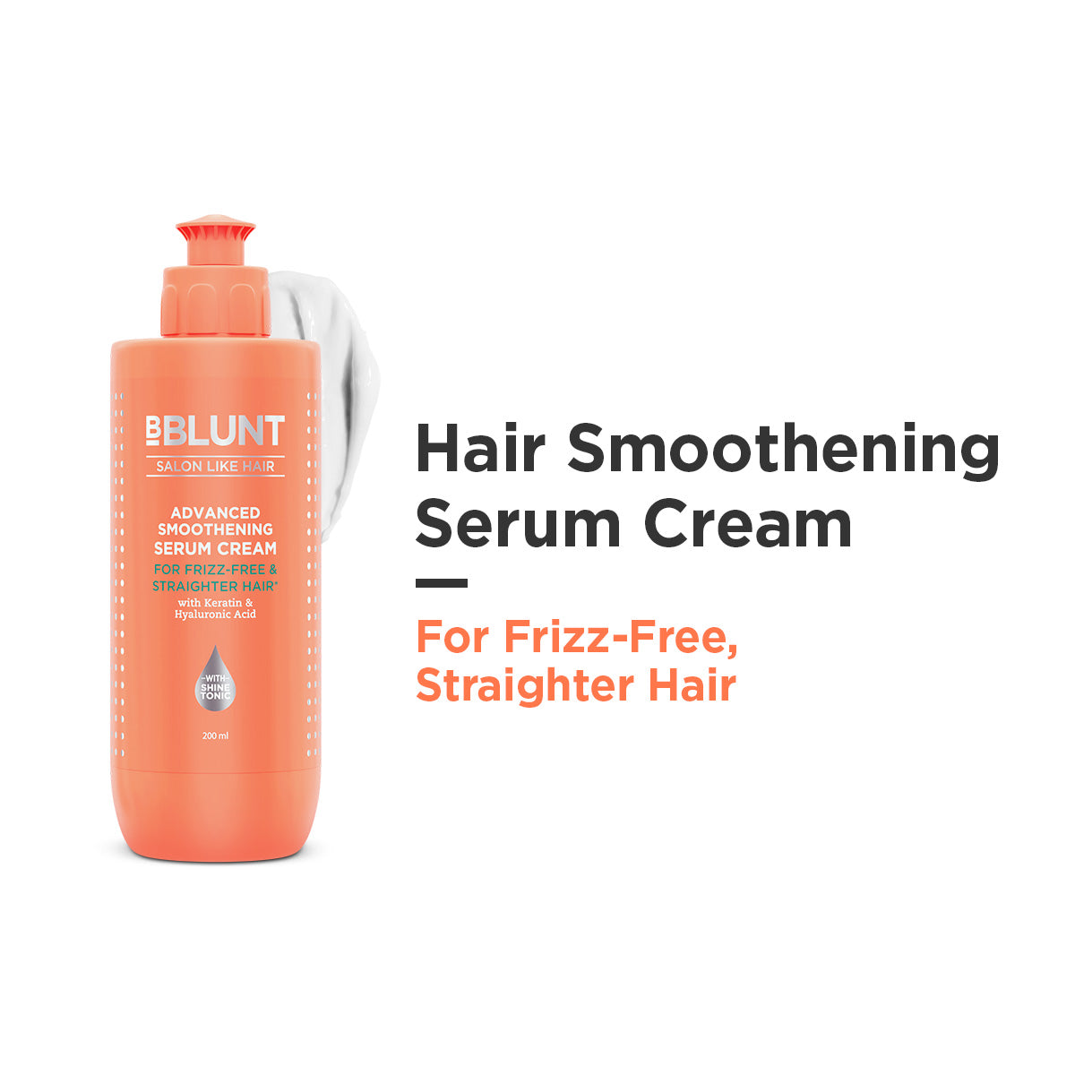 Advanced Smoothening Serum Cream with Keratin & Hyaluronic Acid - 200 ml