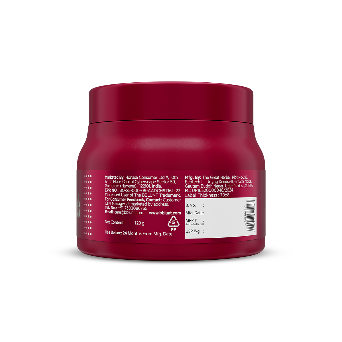 7 in 1 Repair & Revive Hair Mask for Up to 100% Damage Repair* - 120g