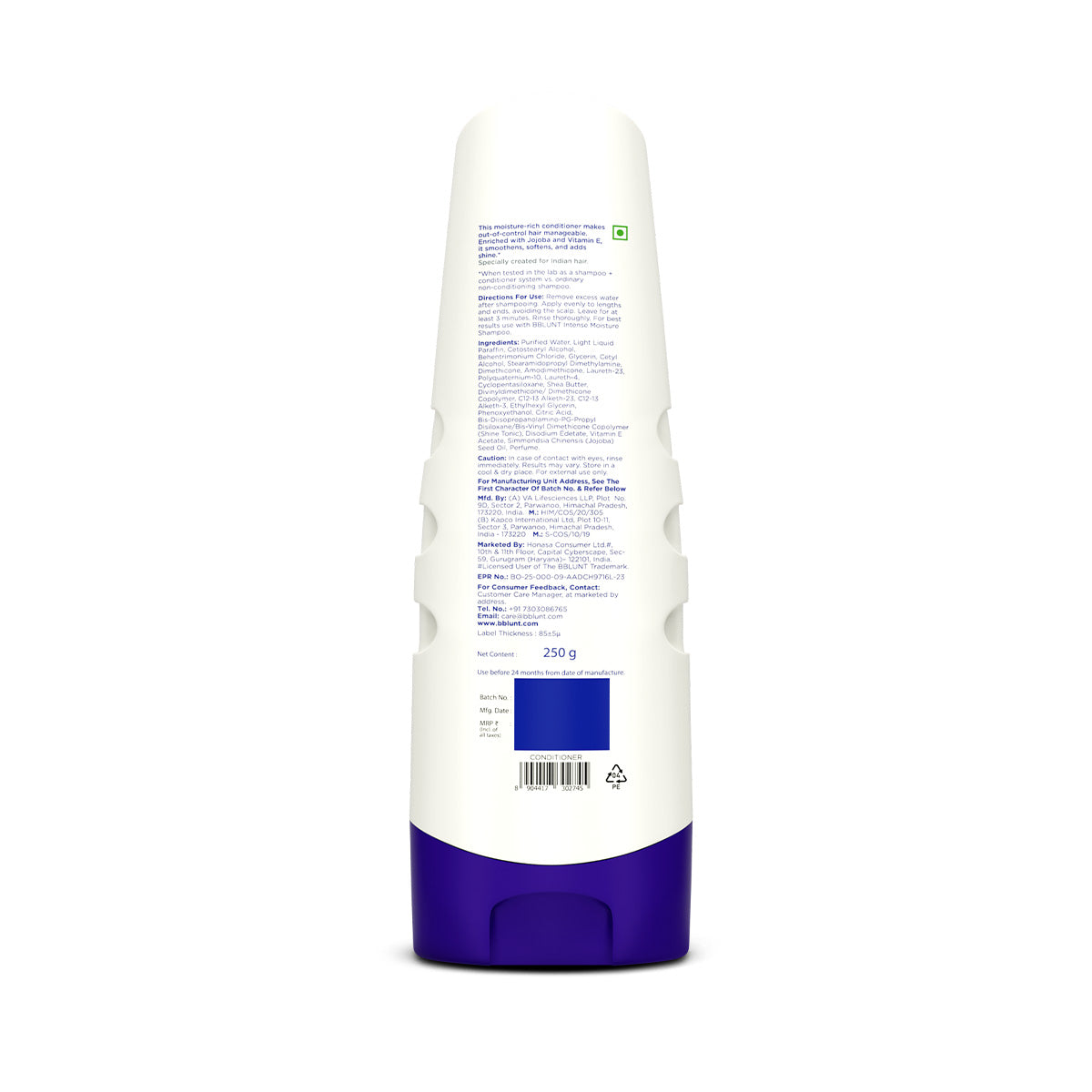 Intense Moisture Conditioner with Vitamin E & Jojoba for Dry & Frizzy Hair - 250 g