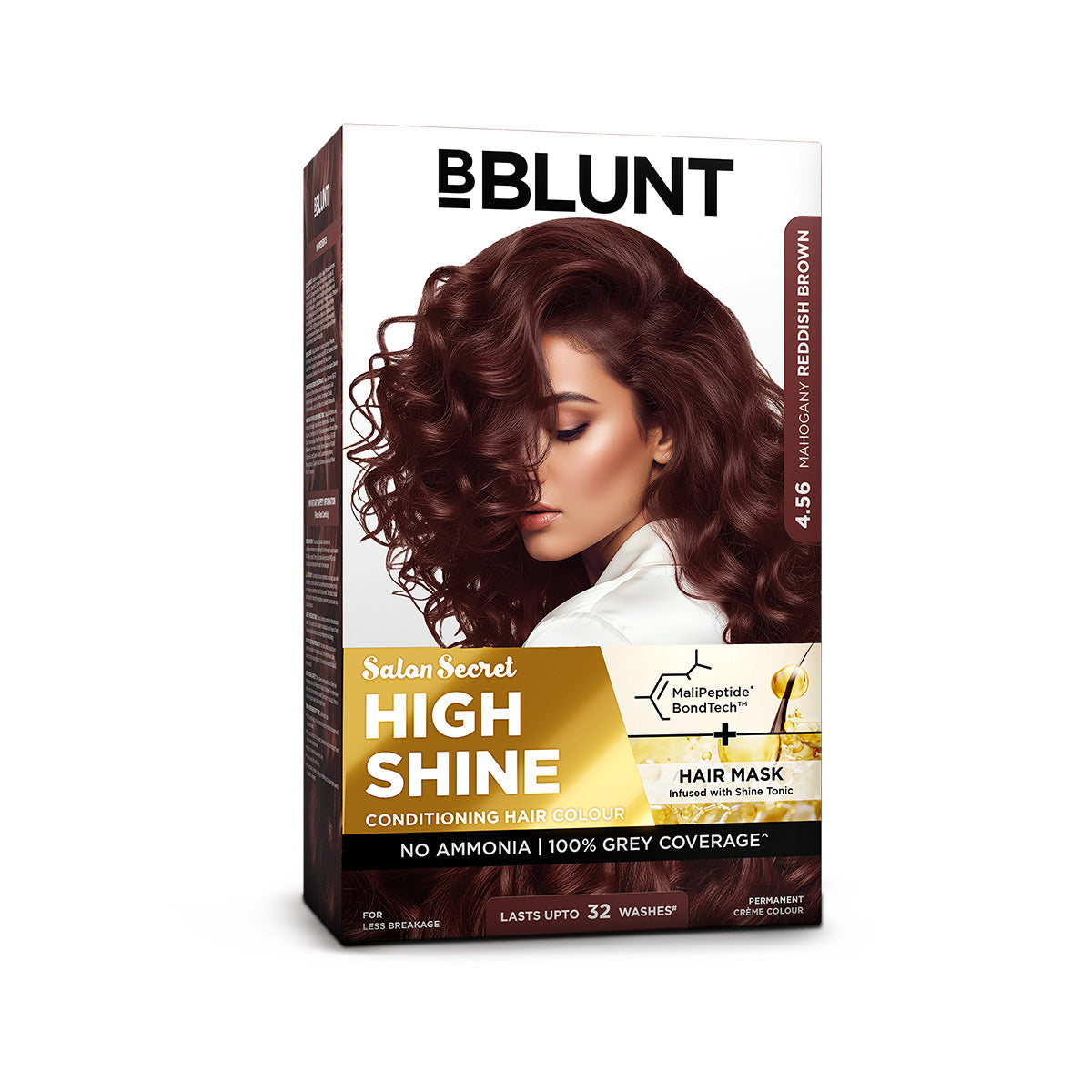 High Shine Conditioning Hair Colour - Mahogany Reddish Brown  (Shade 4.56)
