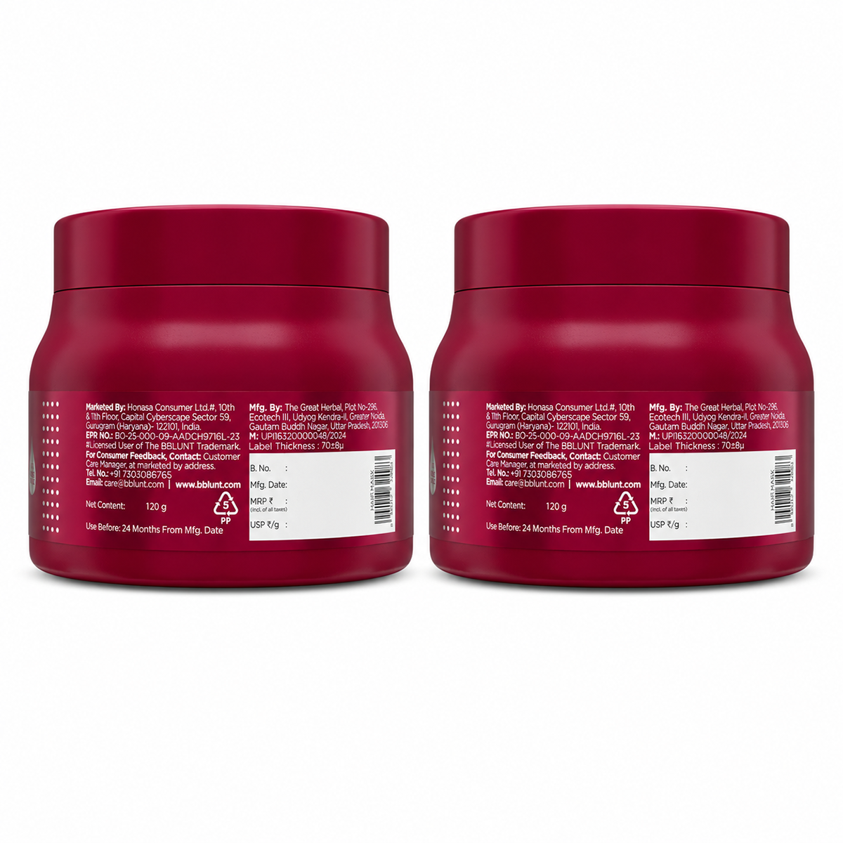 7 in 1 Repair & Revive Hair Mask for Up to 100% Damage Repair* - 120g(Pack of 2)