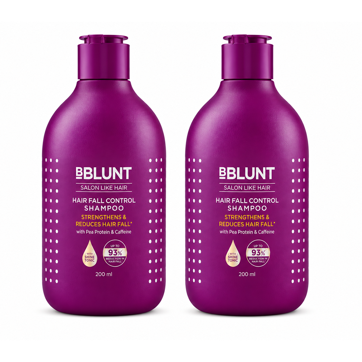Hair Fall Control Shampoo with Pea Protein & Caffeine for Stronger Hair - 300 ml(Pack of 2)