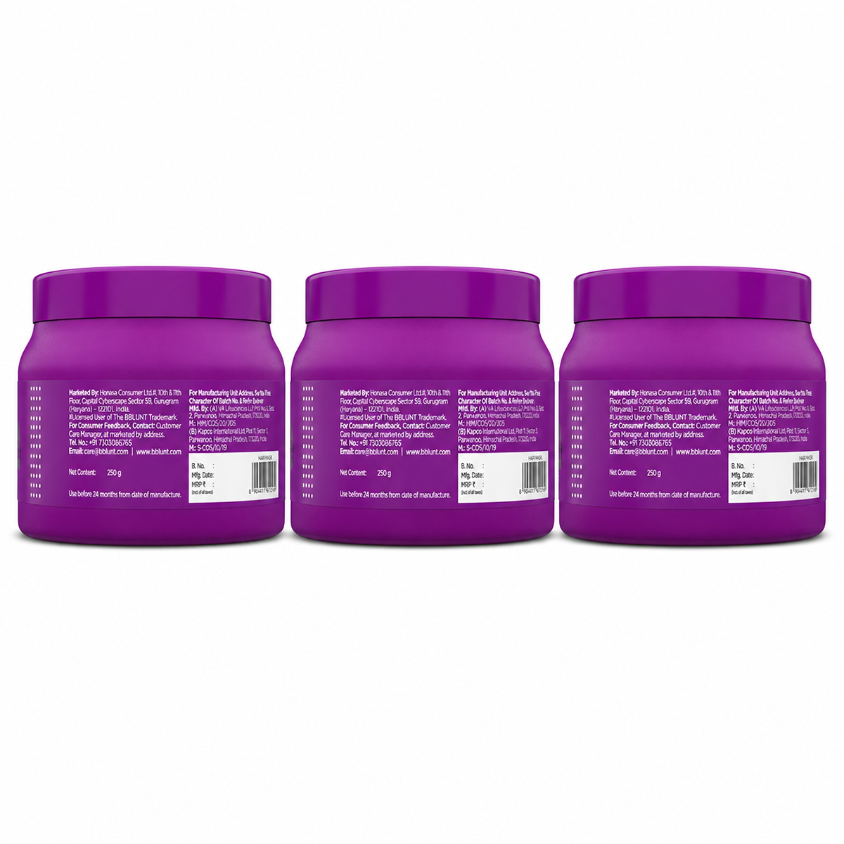 Hair Fall Control Hair Mask with Pea Protein & Caffeine for Stronger Hair -250 g(Pack of 3)