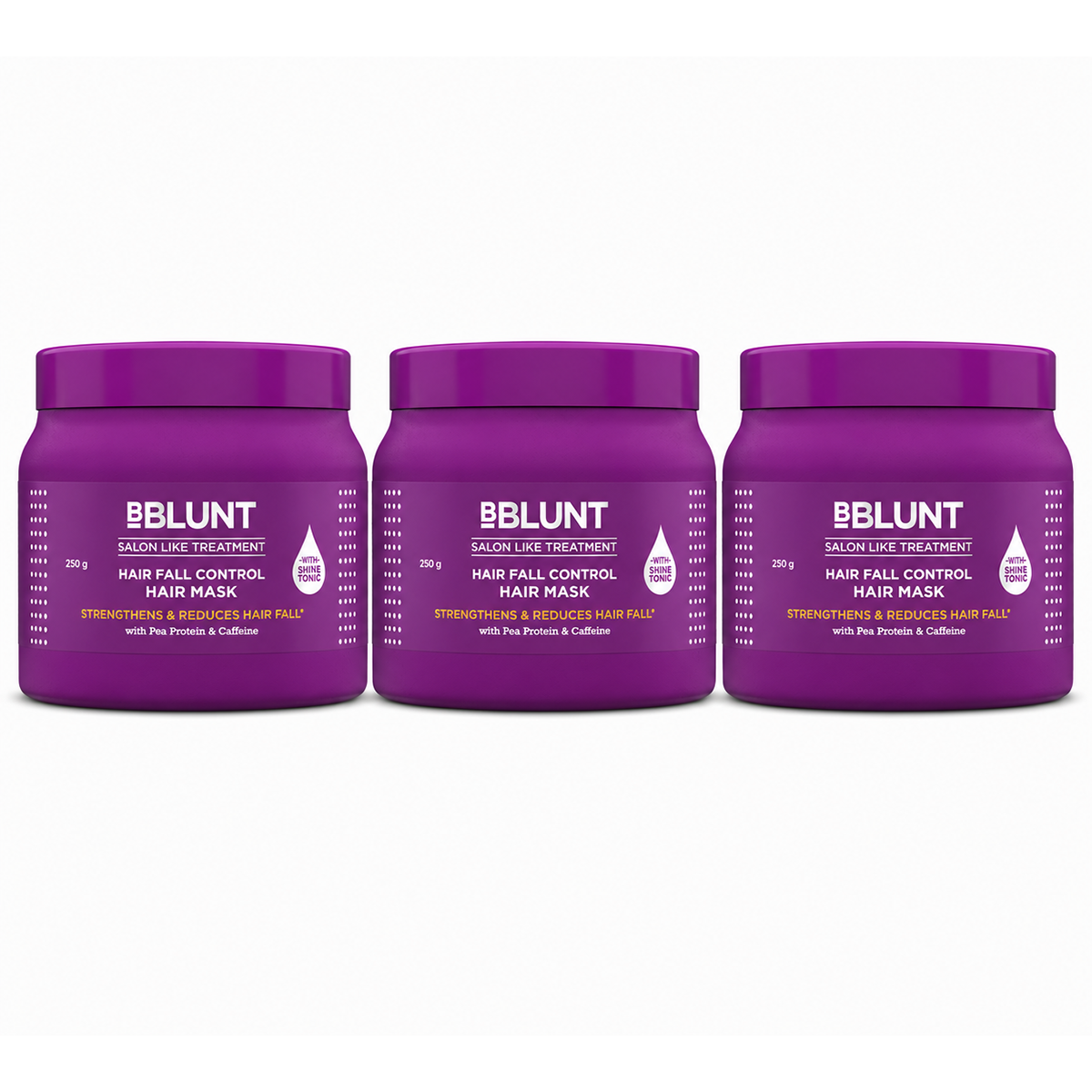 Hair Fall Control Hair Mask with Pea Protein & Caffeine for Stronger Hair -250 g(Pack of 3)