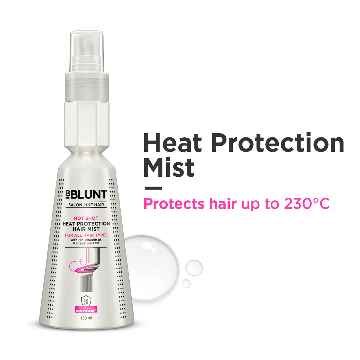 Hot Shot Heat Protection Mist with Grapeseed Oil & Provitamin B5 - 150 ml